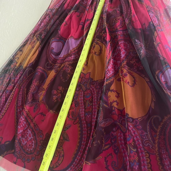 Candalite halter paisley midi or maxi dress PM PETITE Medium - Picture 9 of 11